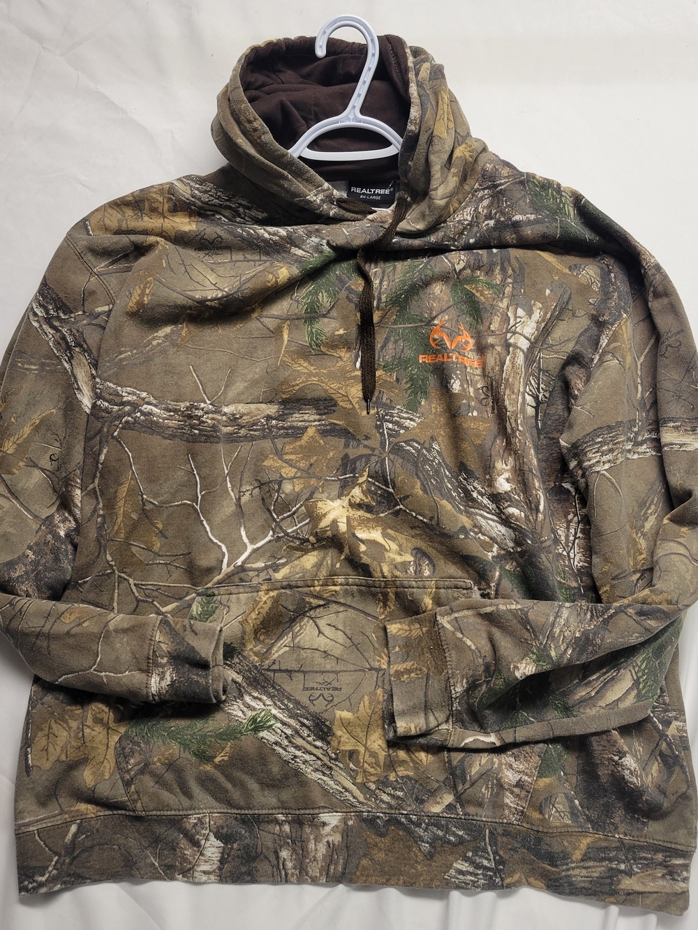 Realtree Camo Pullover Hoodie Men's 2XL Brown Hunting Sweatshirt